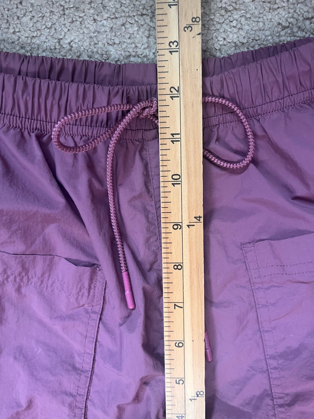 Free People Movement Fly By Night Pants Medium Mauve Pink Barrel Crop Baggy - Picture 13 of 15